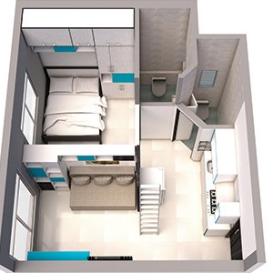 aarambh malad 1 bhk property 2D layout